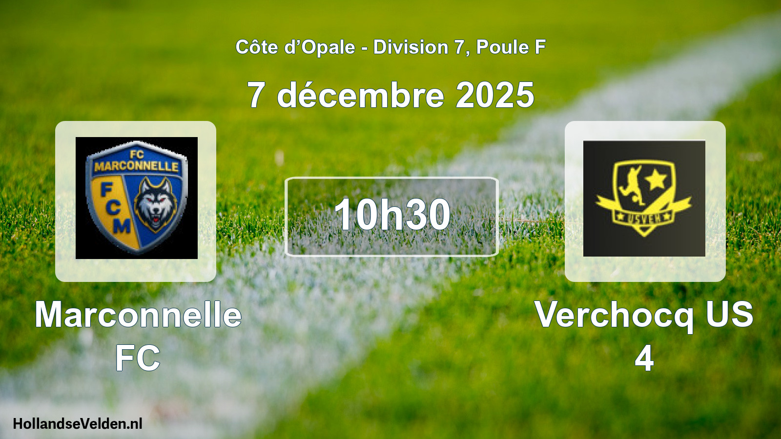 Geplande wedstrijd: Marconnelle FC - Verchocq US 4 (7 december 2025)
