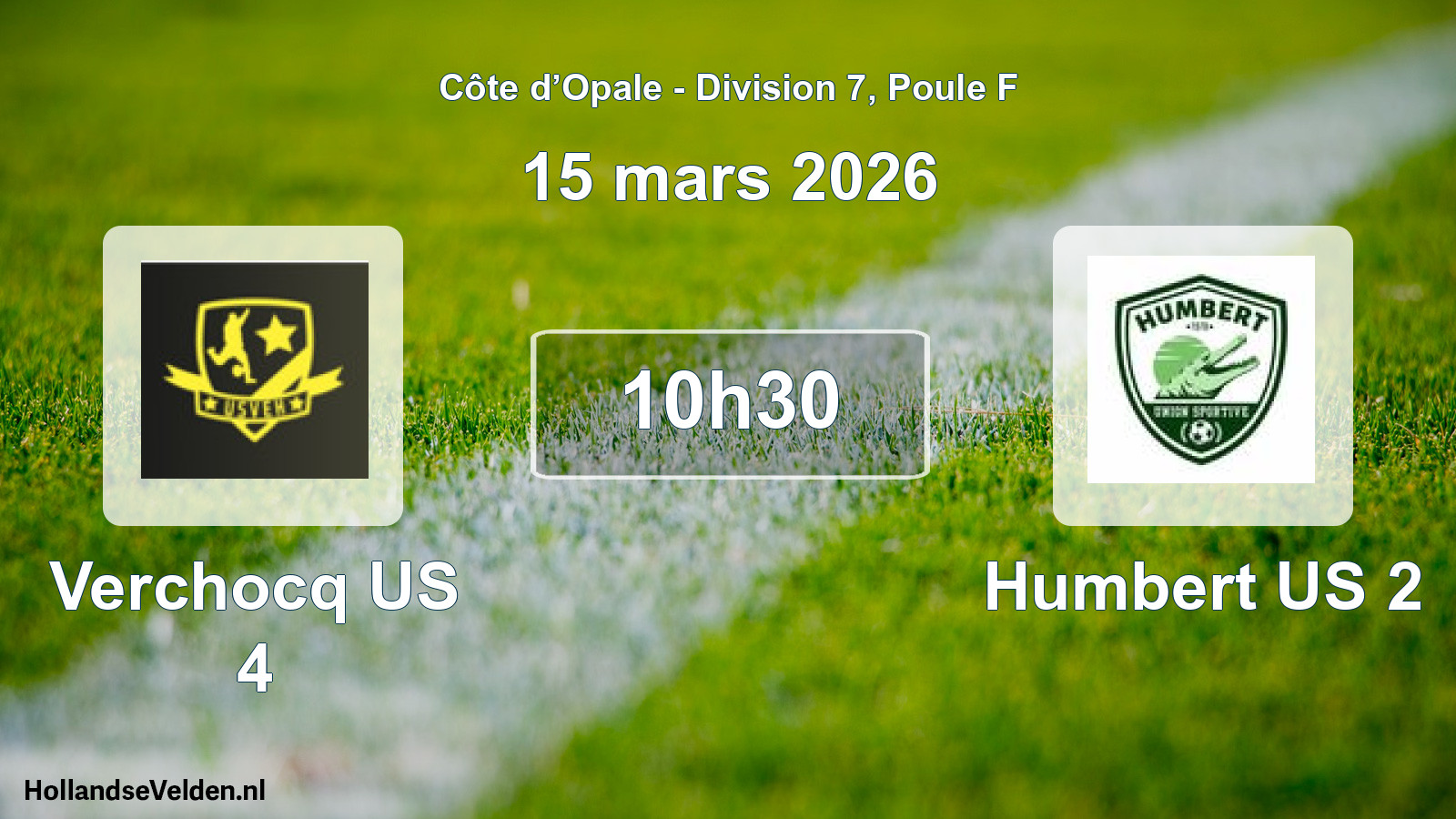 Match programmé: Verchocq US 4 - Humbert US 2 (15 mars 2026)