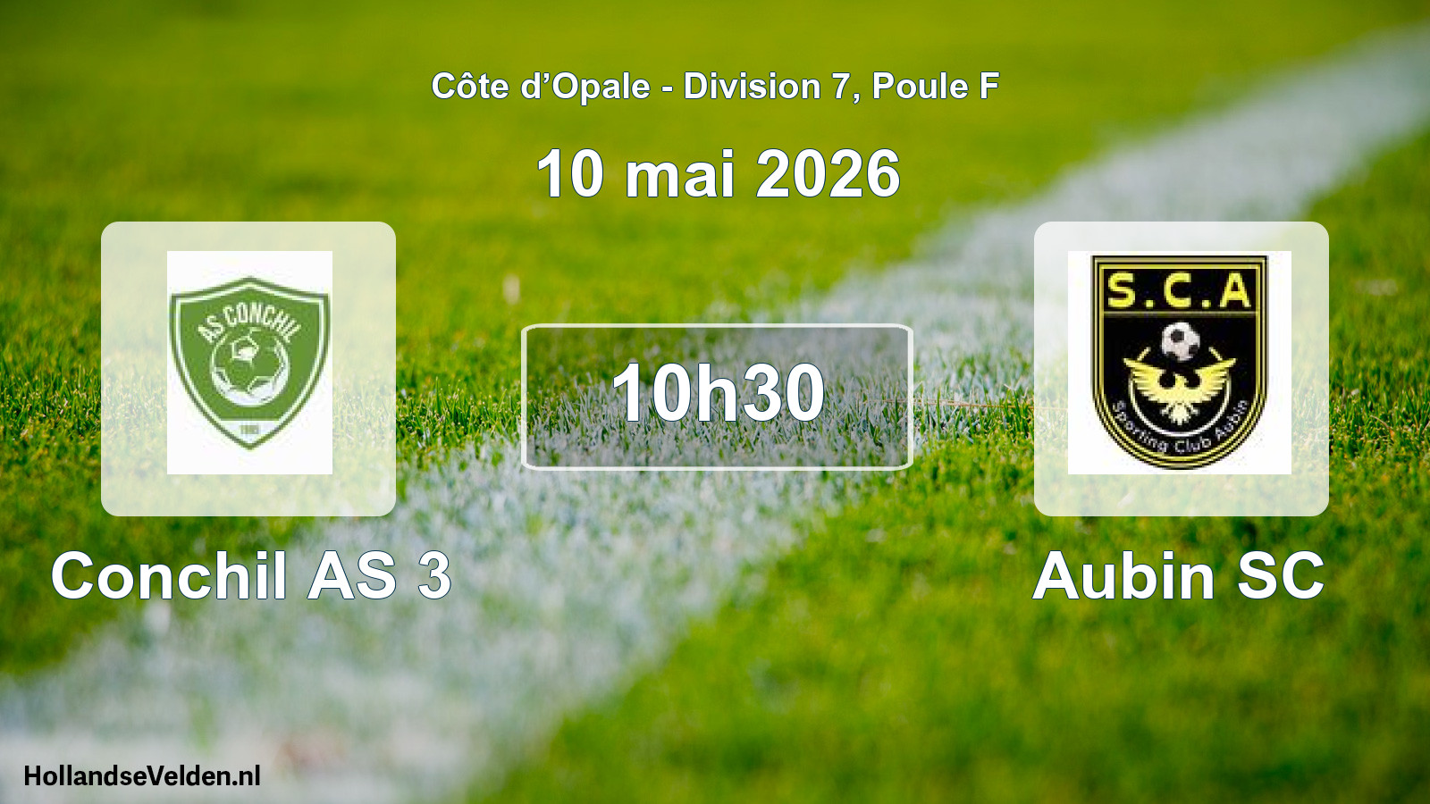 Scheduled Match: Conchil AS 3 - Aubin SC (10 May 2026)