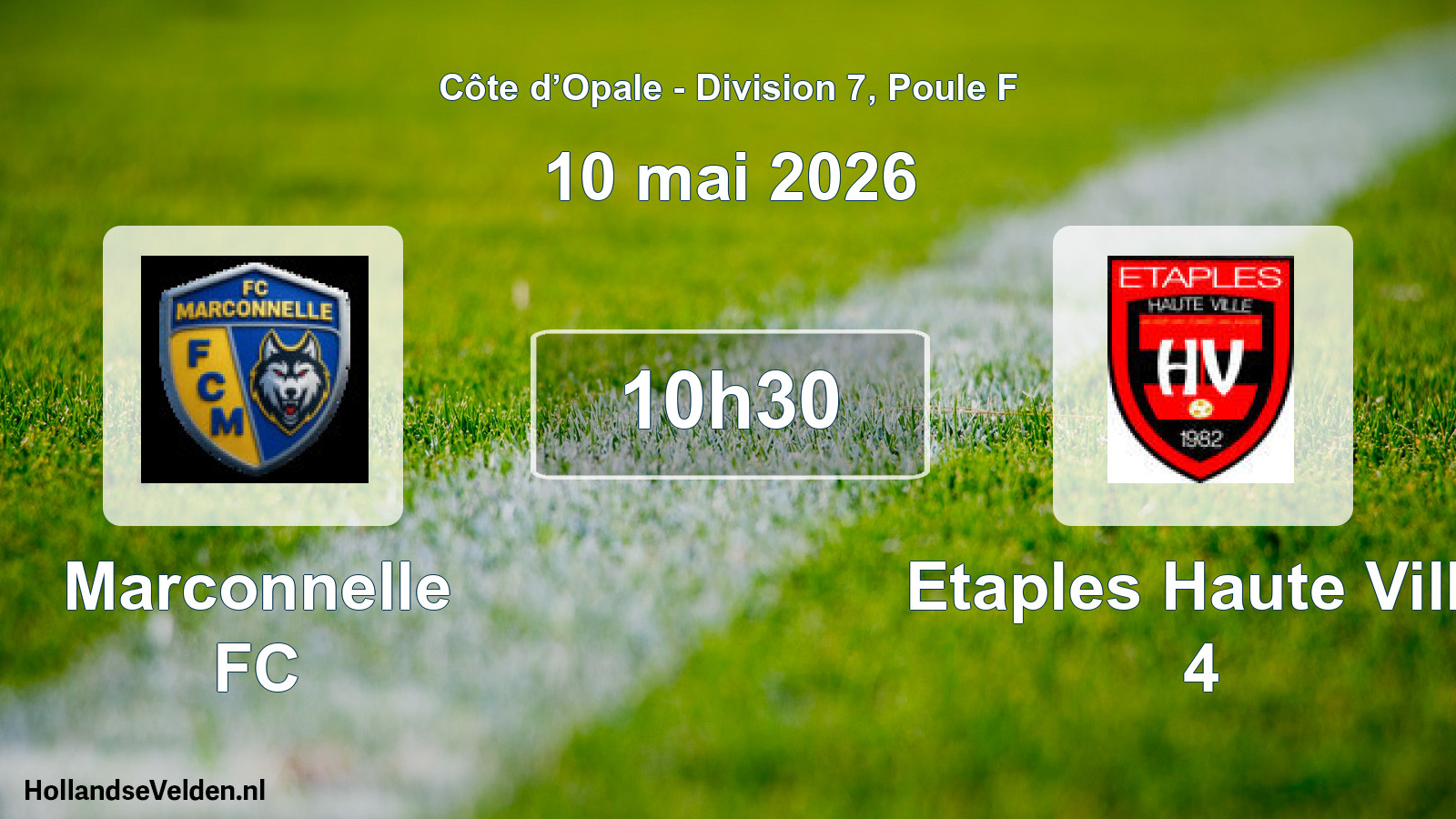 Geplande wedstrijd: Marconnelle FC - Etaples Haute Ville 4 (10 mei 2026)