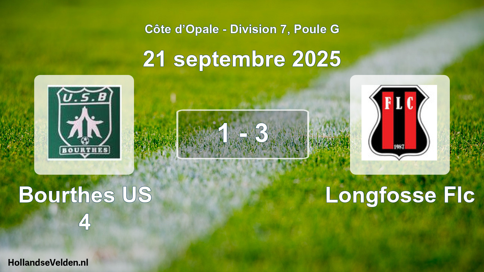 Total number of matches played: Bourthes US 4 - Longfosse Flc 1 - 3 (21 September 2025)