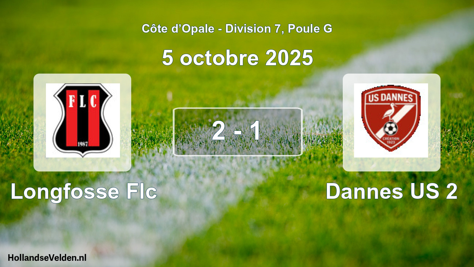 Match joué: Longfosse Flc - Dannes US 2 2 - 1 (5 octobre 2025)