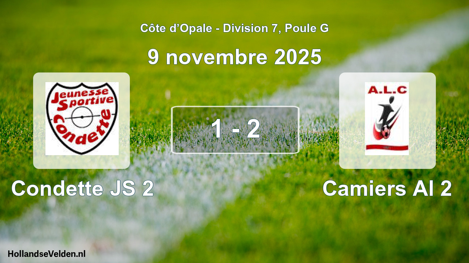 Total number of matches played: Condette JS 2 - Camiers Al 2 1 - 2 (9 November 2025)