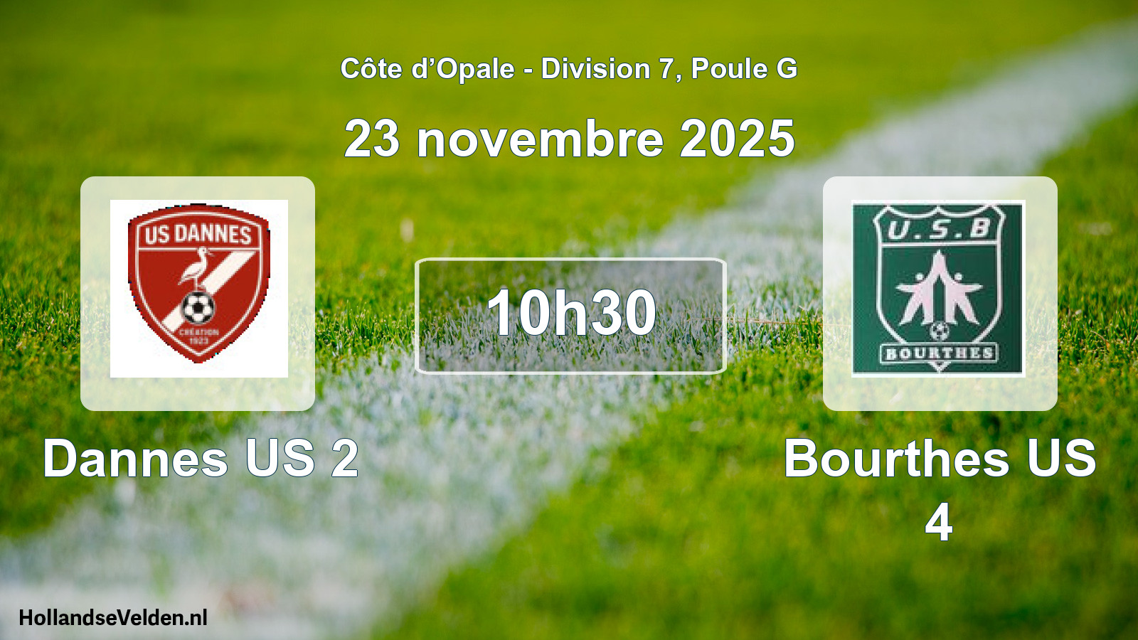 Scheduled Match: Dannes US 2 - Bourthes US 4 (23 November 2025)