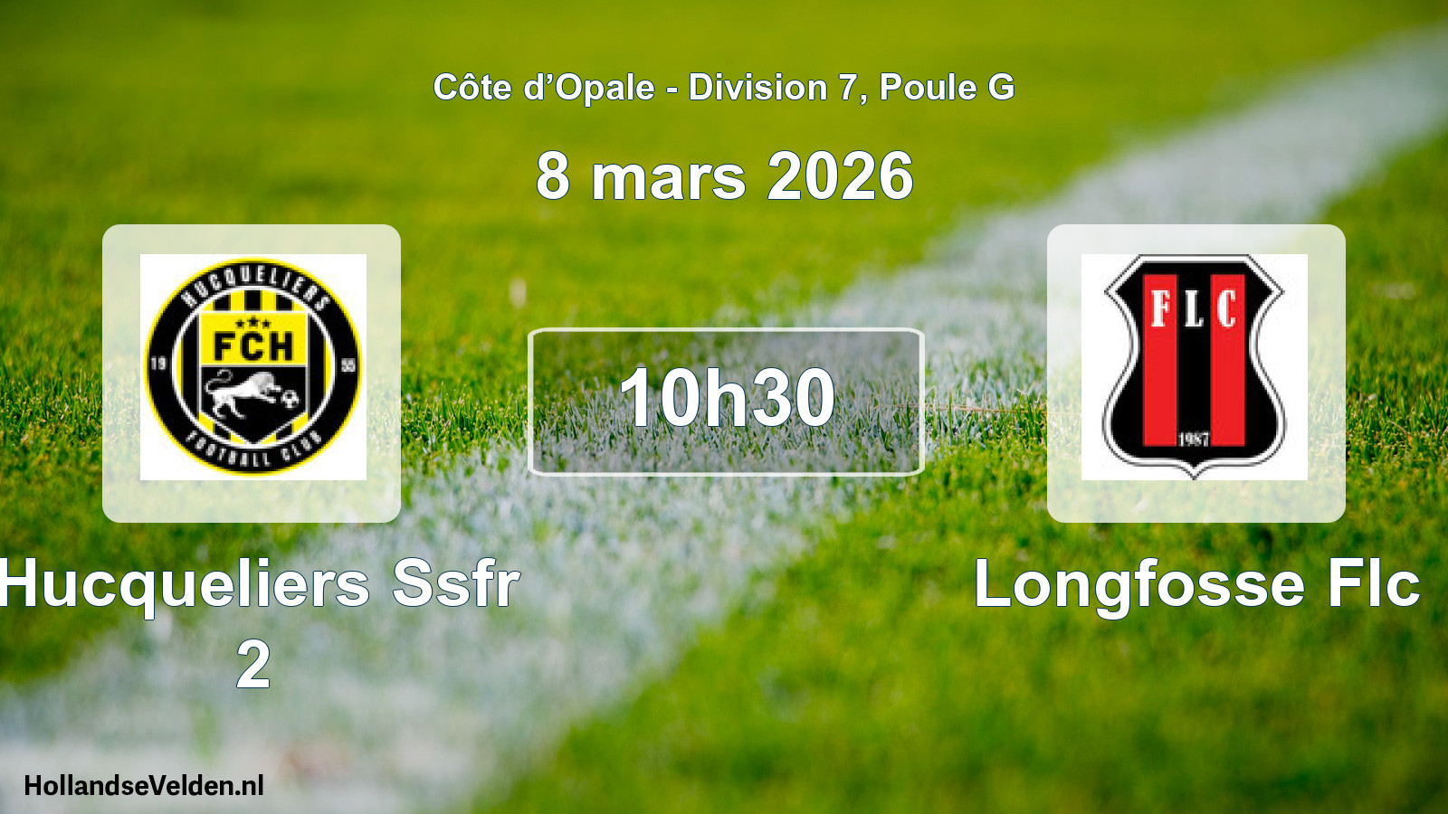 Match programmé: Hucqueliers Ssfr 2 - Longfosse Flc (8 mars 2026)