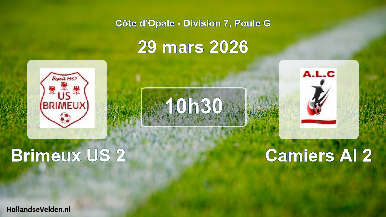 Scheduled Match: Brimeux US 2 - Camiers Al 2 (29 March 2026)