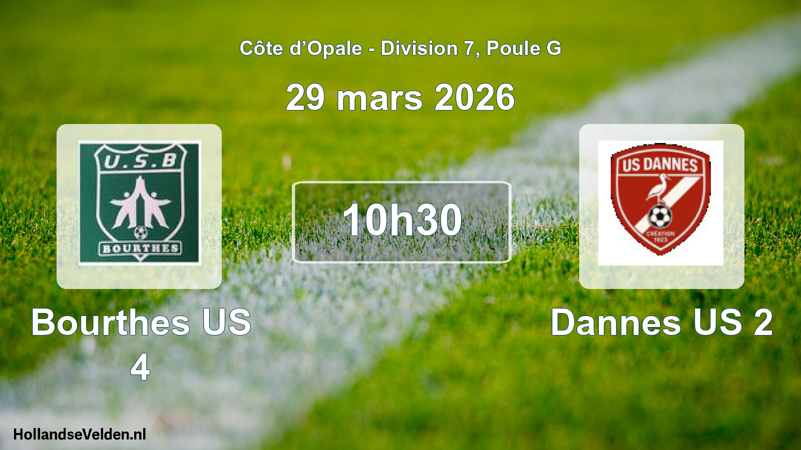 Scheduled Match: Bourthes US 4 - Dannes US 2 (29 March 2026)