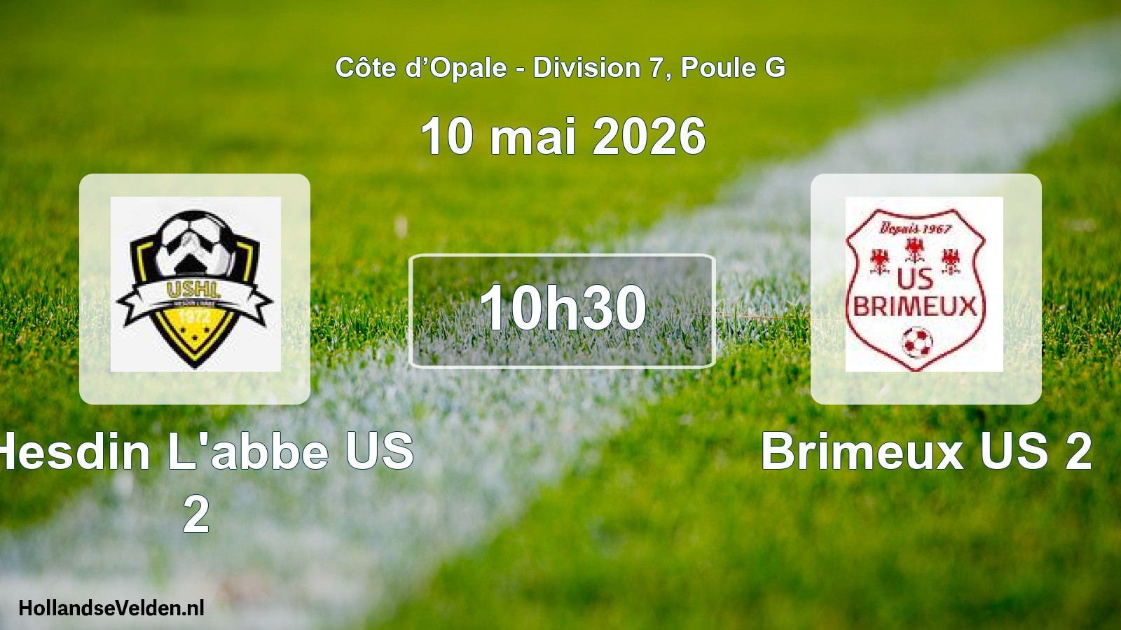 Match programmé: Hesdin L'abbe US 2 - Brimeux US 2 (10 mai 2026)
