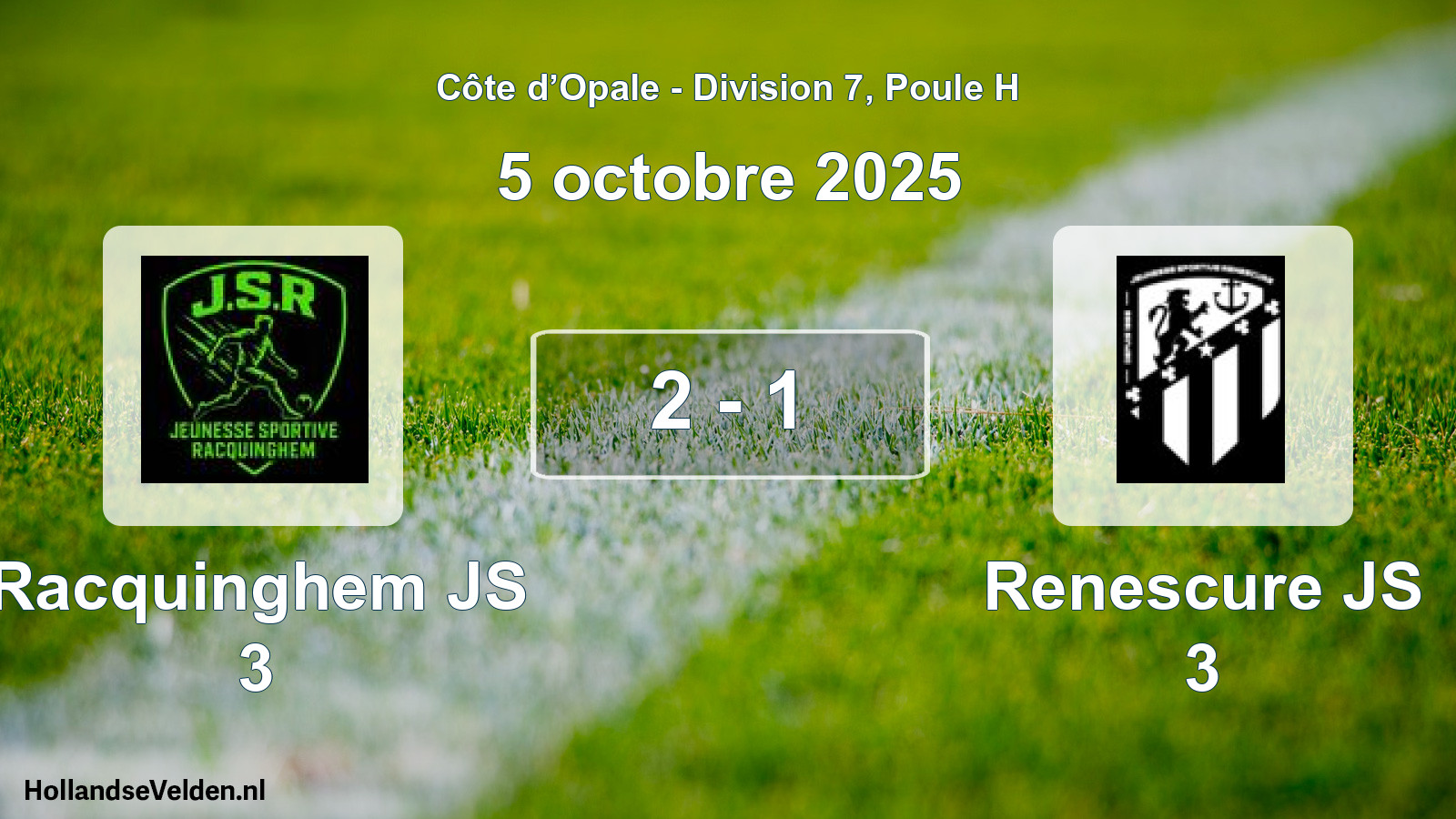 Match joué: Racquinghem JS 3 - Renescure JS 3 2 - 1 (5 octobre 2025)