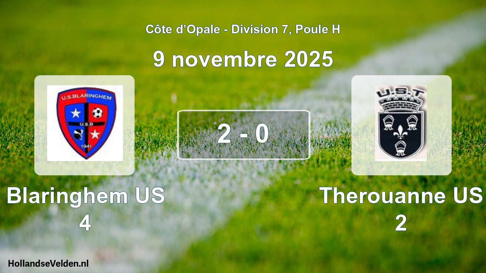 Match joué: Blaringhem US 4 - Therouanne US 2 2 - 0 (9 novembre 2025)