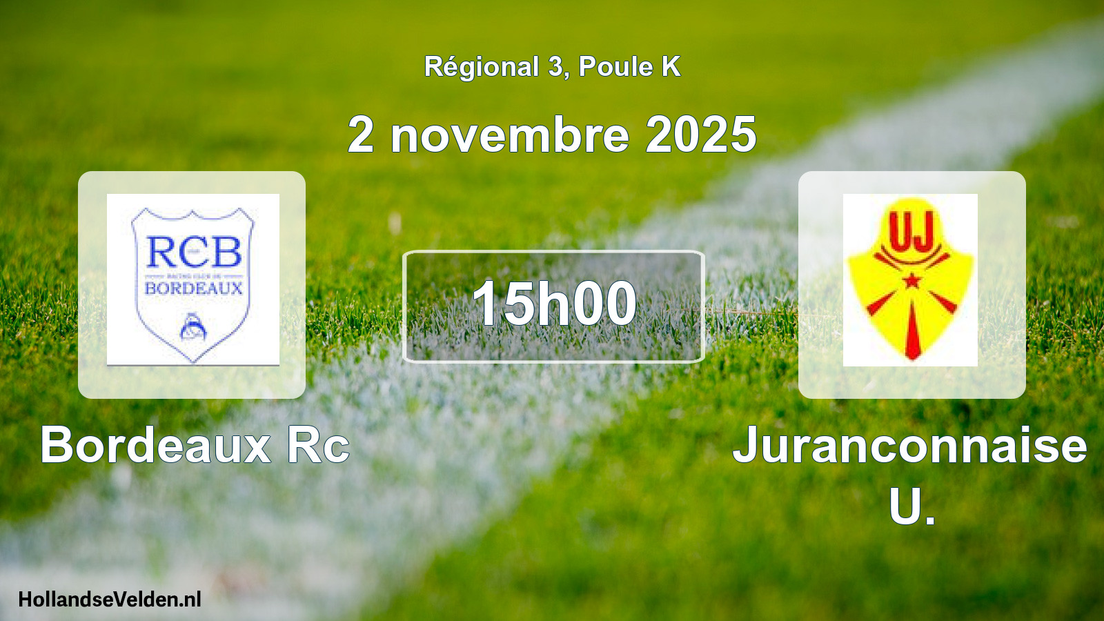 Geplande wedstrijd: Bordeaux Rc - Juranconnaise U. (2 novembre 2025)