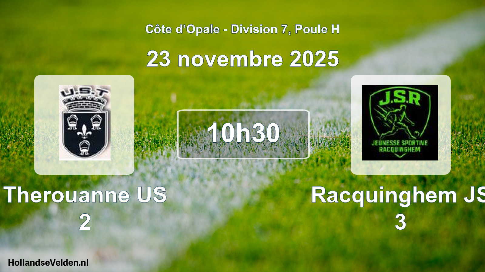 Scheduled Match: Therouanne US 2 - Racquinghem JS 3 (23 November 2025)