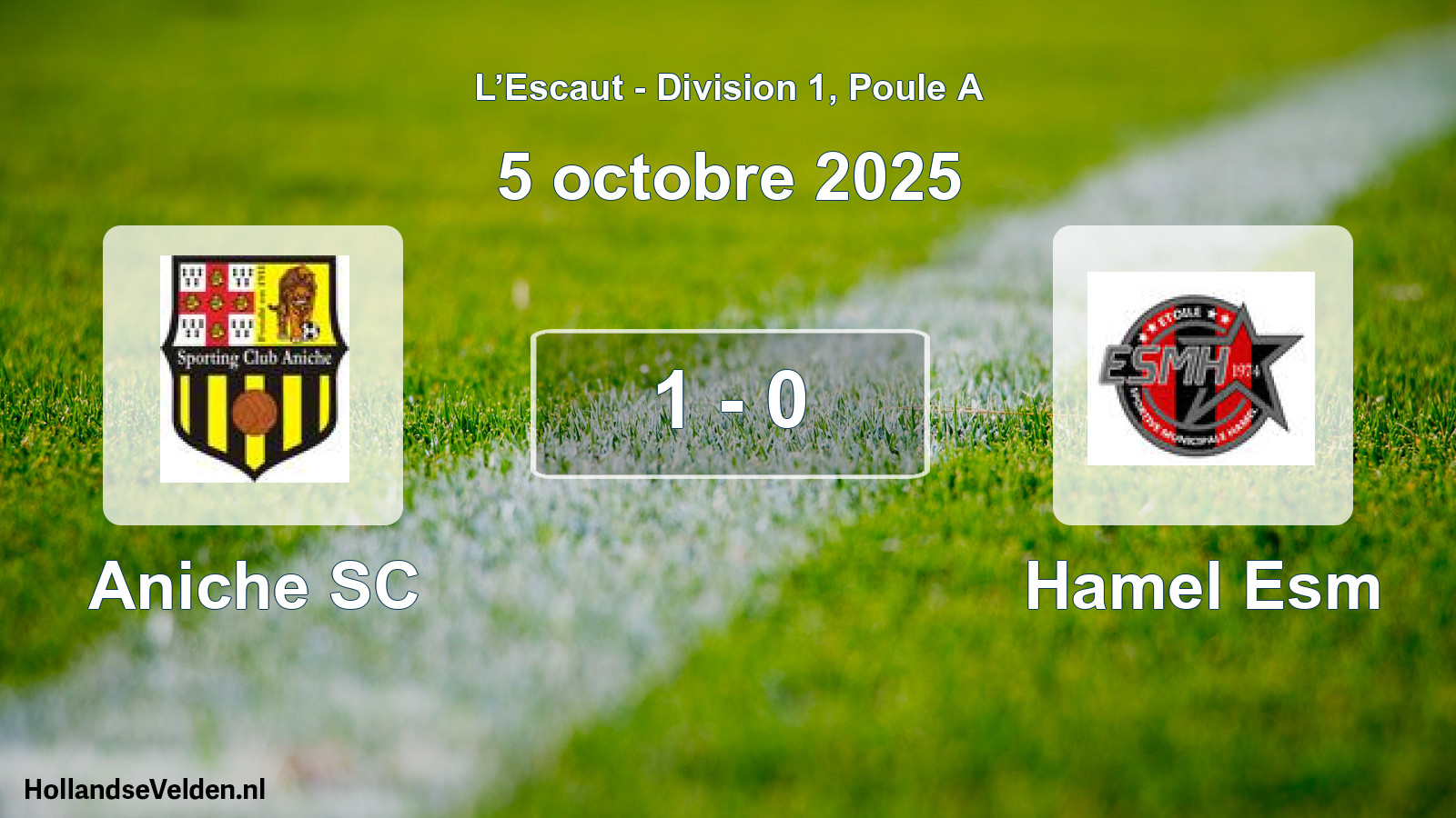 Gespeelde wedstrijd: Aniche SC - Hamel Esm 1 - 0 (5 oktober 2025)