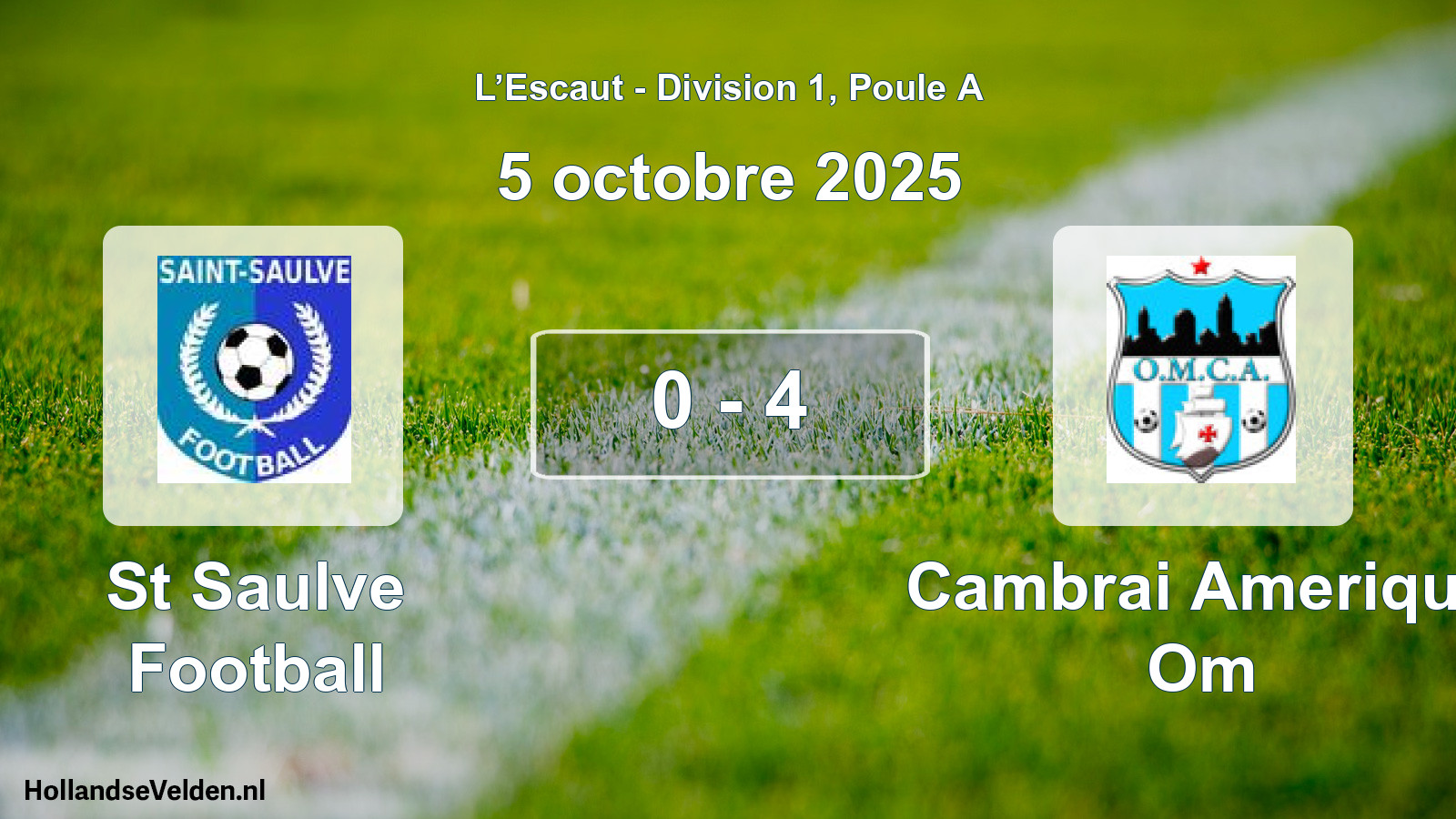 Match joué: St Saulve Football - Cambrai Amerique Om 0 - 4 (5 octobre 2025)