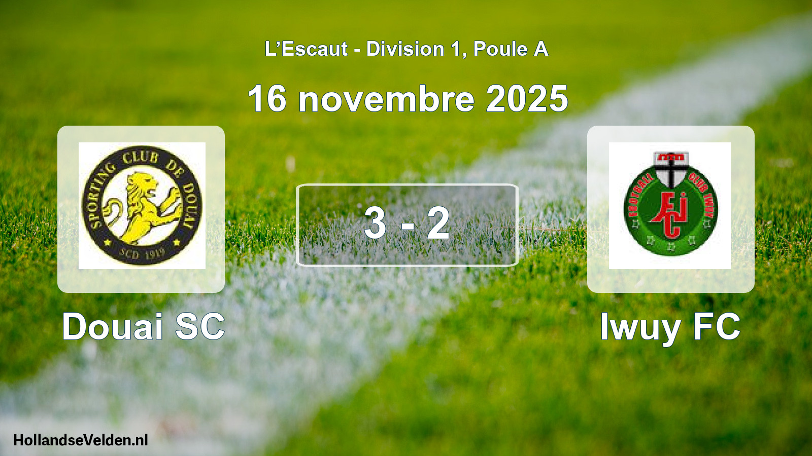 Match joué: Douai SC - Iwuy FC 3 - 2 (16 novembre 2025)