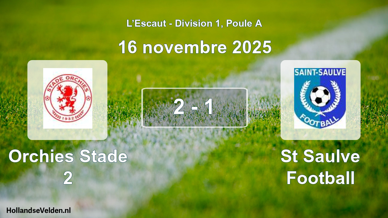 Match joué: Orchies Stade 2 - St Saulve Football 2 - 1 (16 novembre 2025)