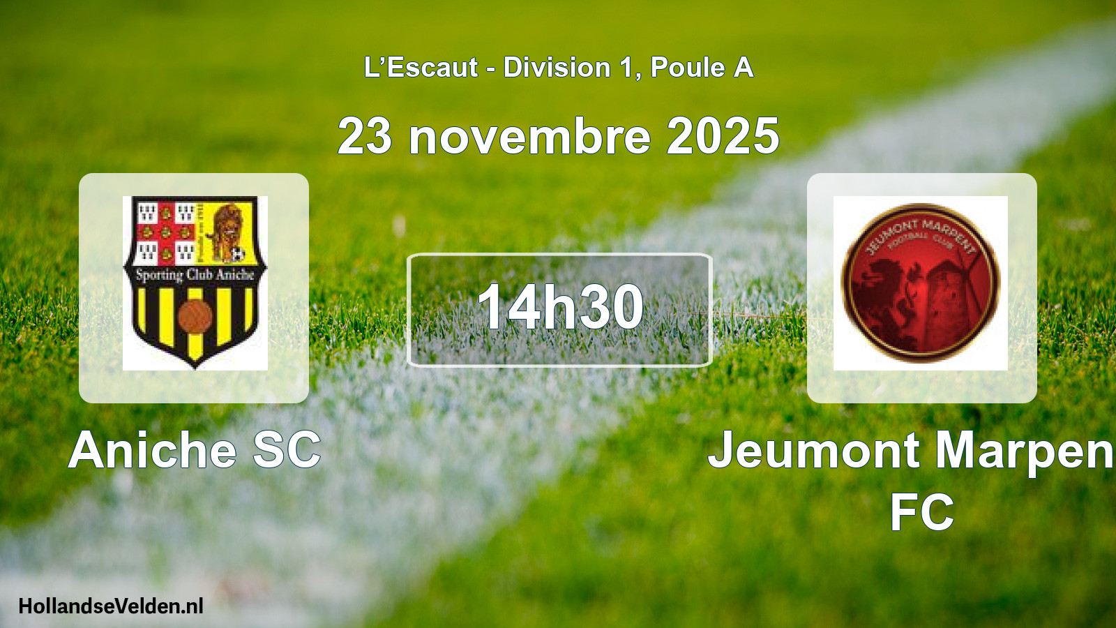 Match programmé: Aniche SC - Jeumont Marpent FC (23 novembre 2025)