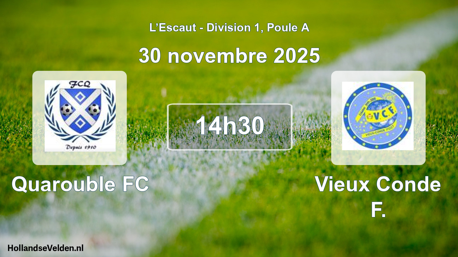 Geplande wedstrijd: Quarouble FC - Vieux Conde F. (30 november 2025)