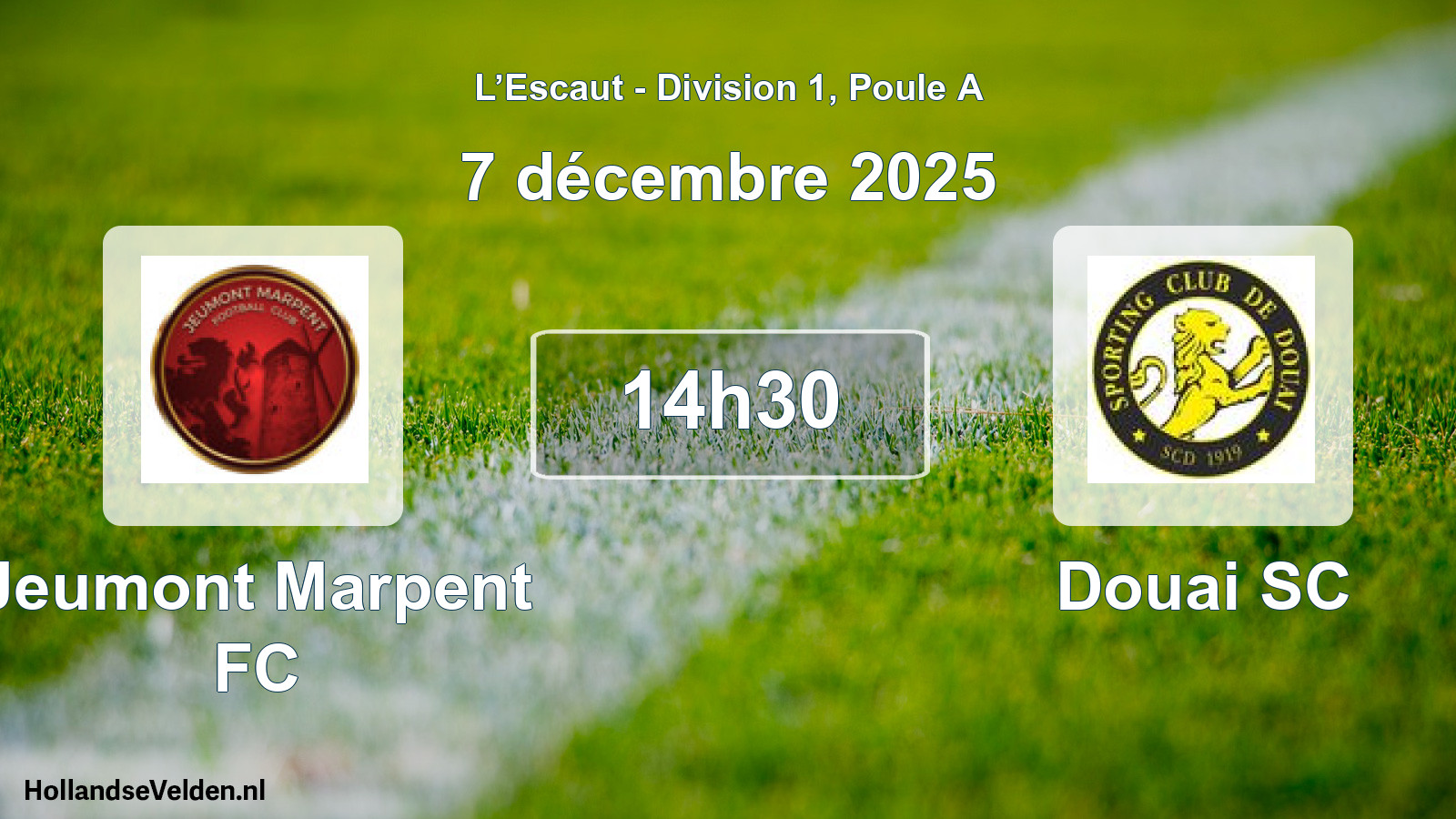 Match programmé: Jeumont Marpent FC - Douai SC (7 décembre 2025)