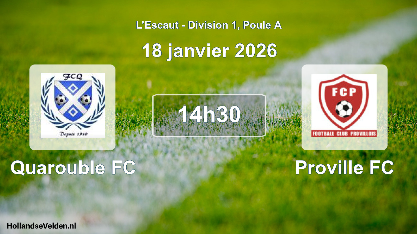 Scheduled Match: Quarouble FC - Proville FC (18 January 2026)