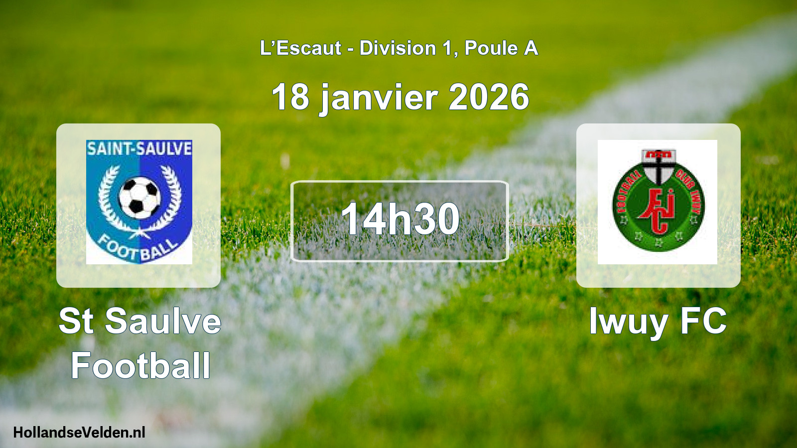 Match programmé: St Saulve Football - Iwuy FC (18 janvier 2026)