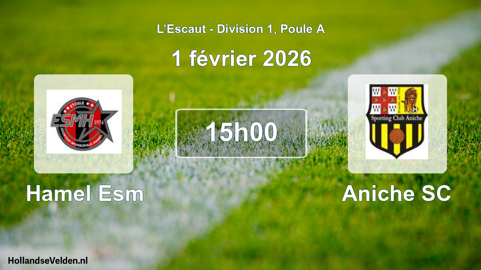 Match programmé: Hamel Esm - Aniche SC (1 février 2026)