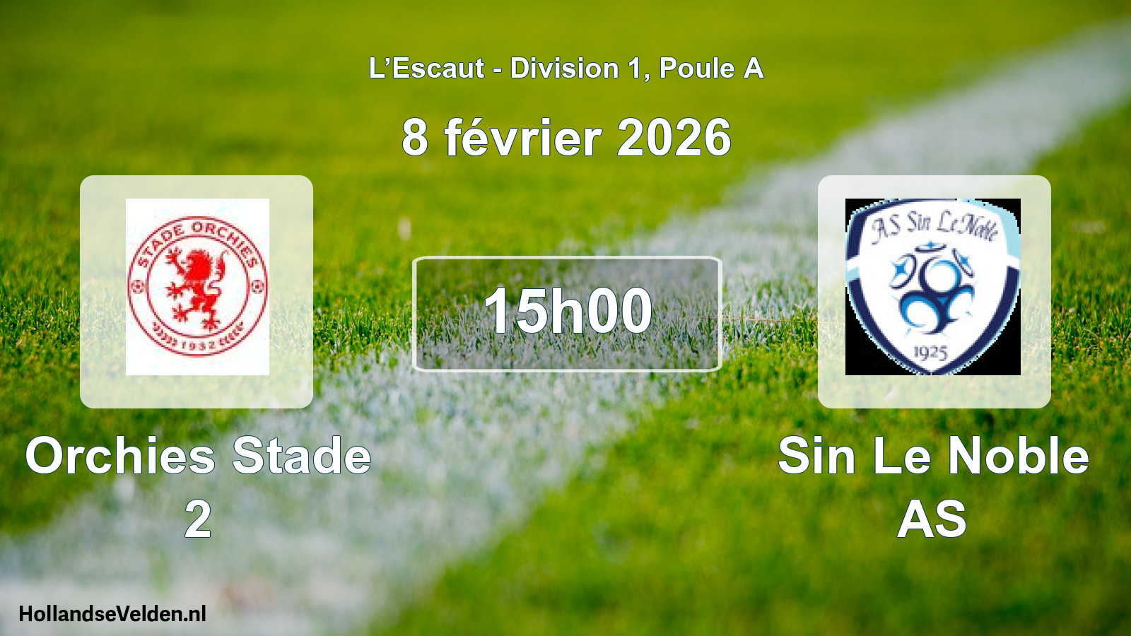 Geplande wedstrijd: Orchies Stade 2 - Sin Le Noble AS (8 februari 2026)