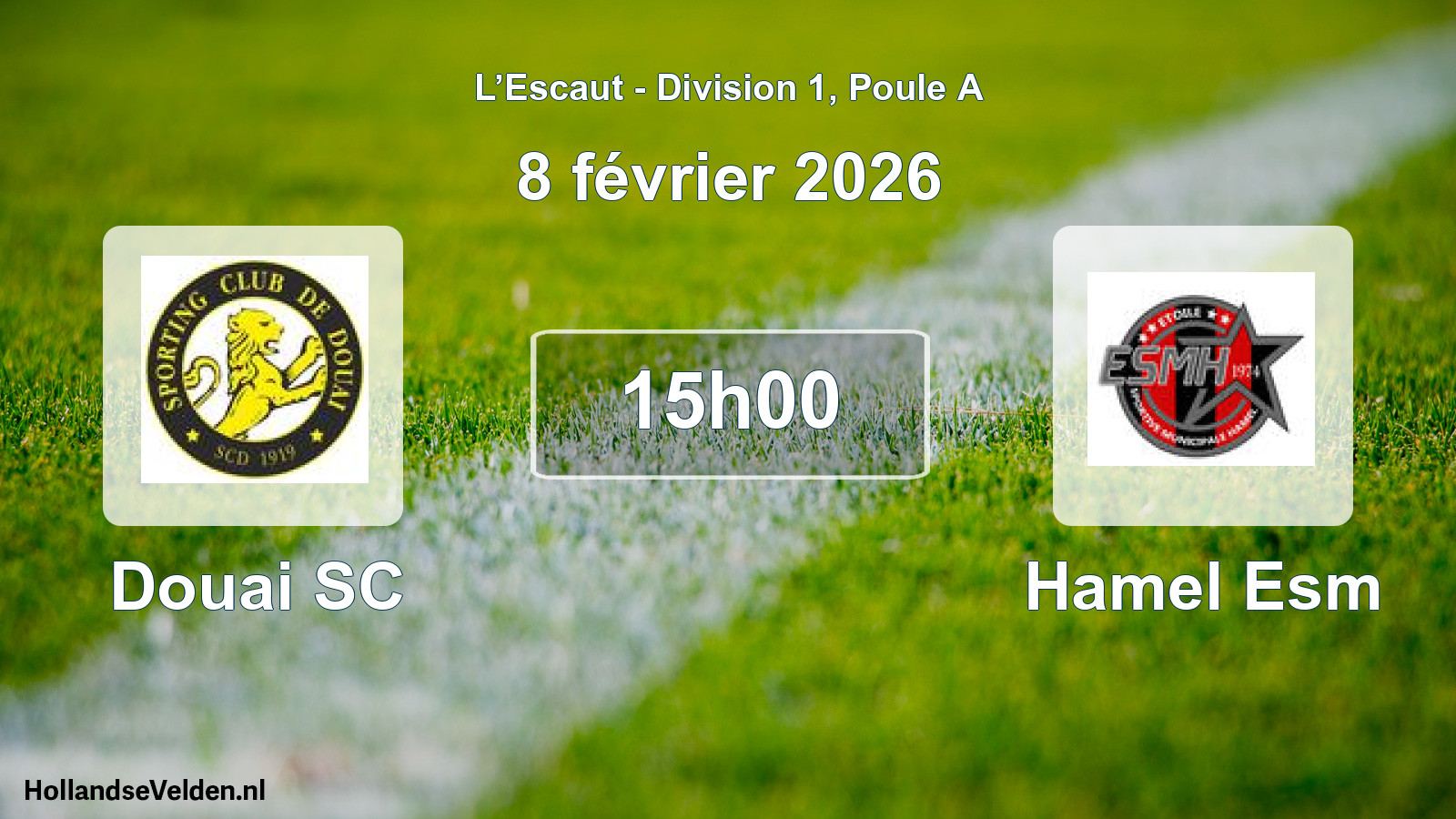 Match programmé: Douai SC - Hamel Esm (8 février 2026)