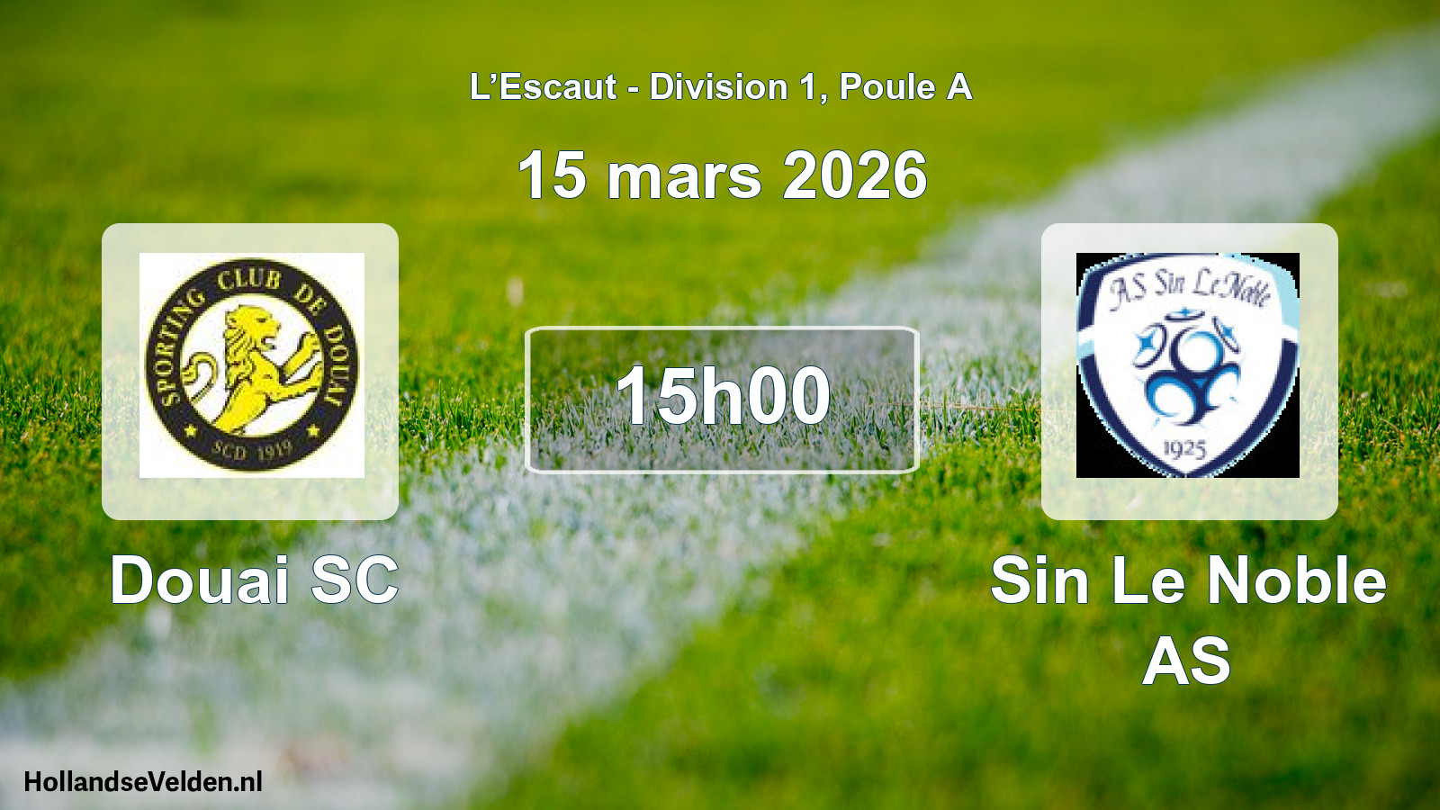 Geplande wedstrijd: Douai SC - Sin Le Noble AS (15 maart 2026)