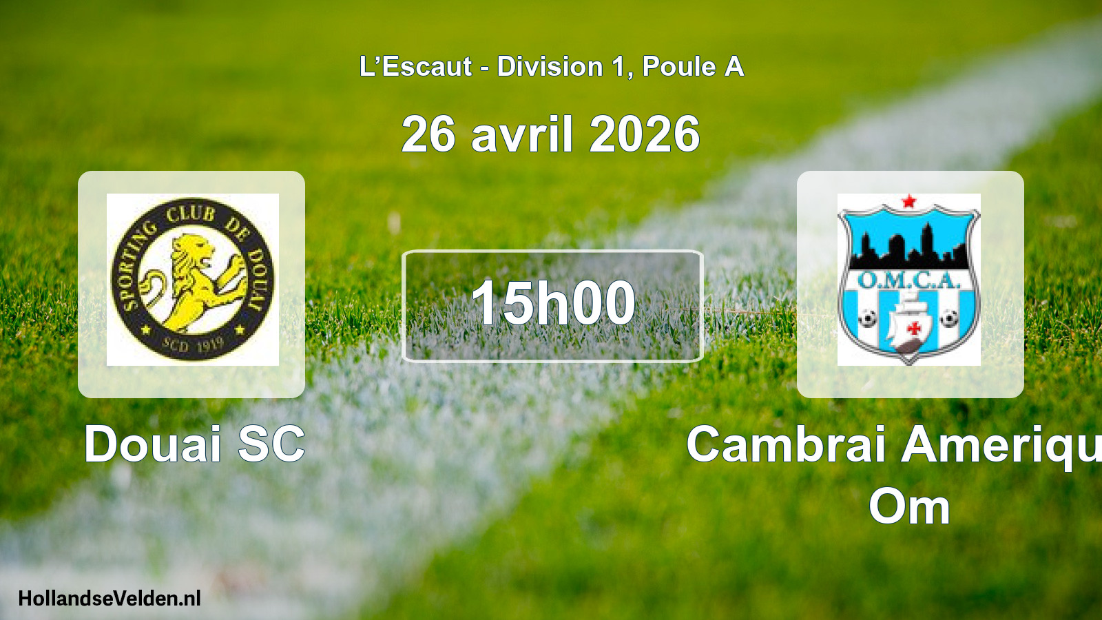 Match programmé: Douai SC - Cambrai Amerique Om (26 avril 2026)