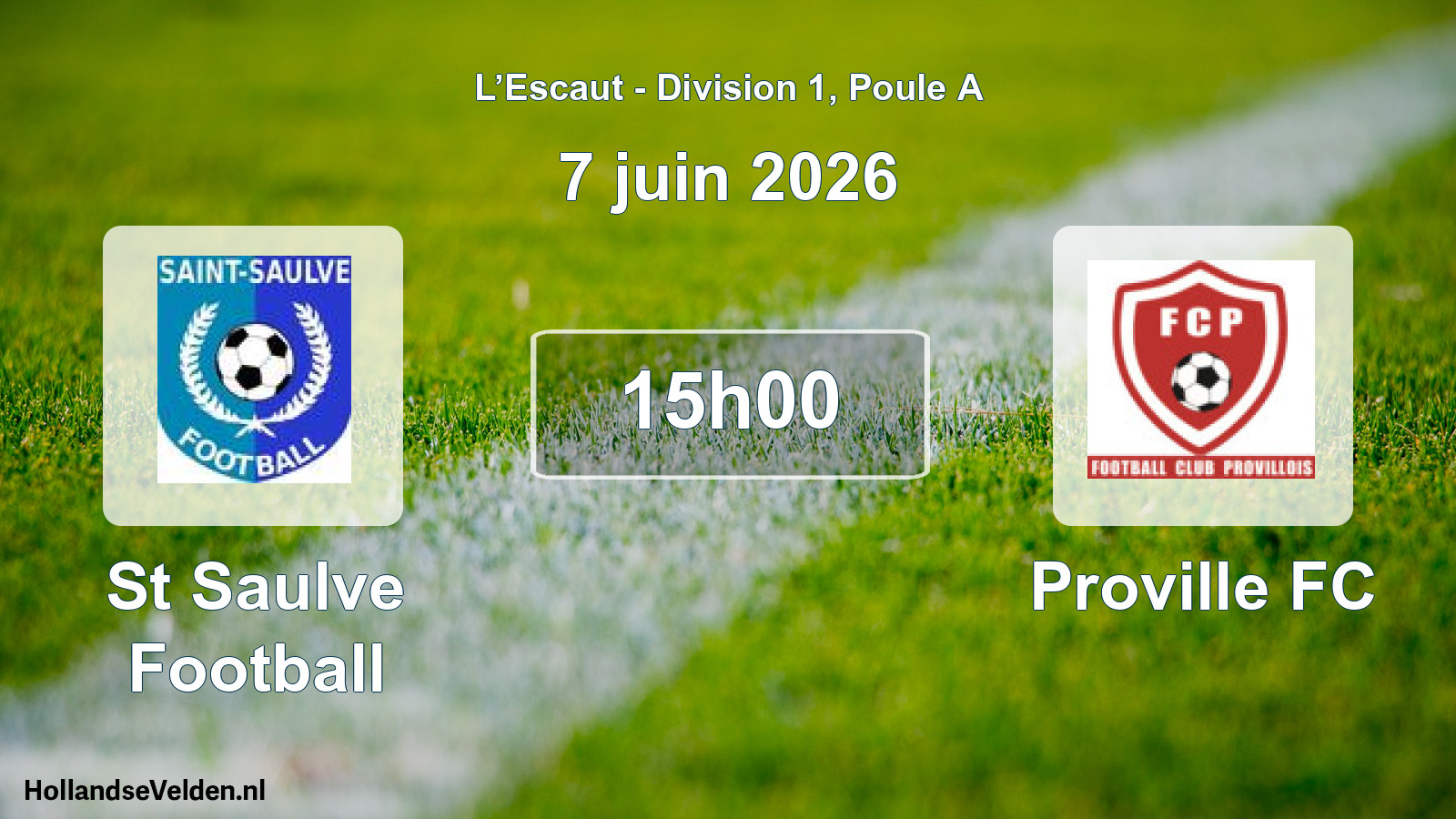 Match programmé: St Saulve Football - Proville FC (7 juin 2026)