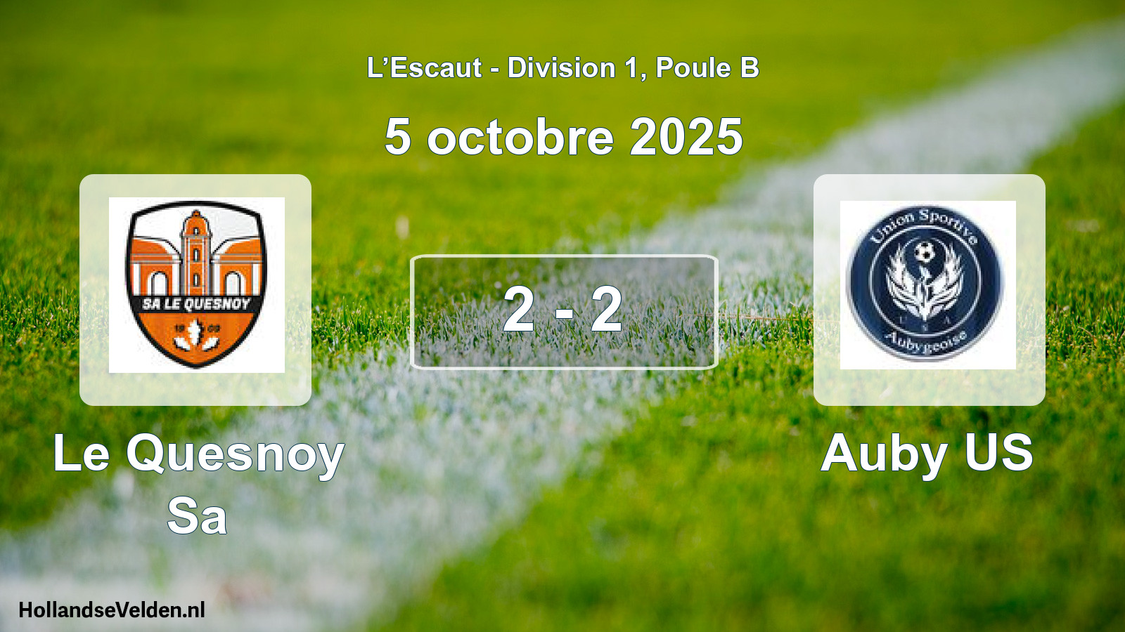 Match joué: Le Quesnoy Sa - Auby US 2 - 2 (5 octobre 2025)