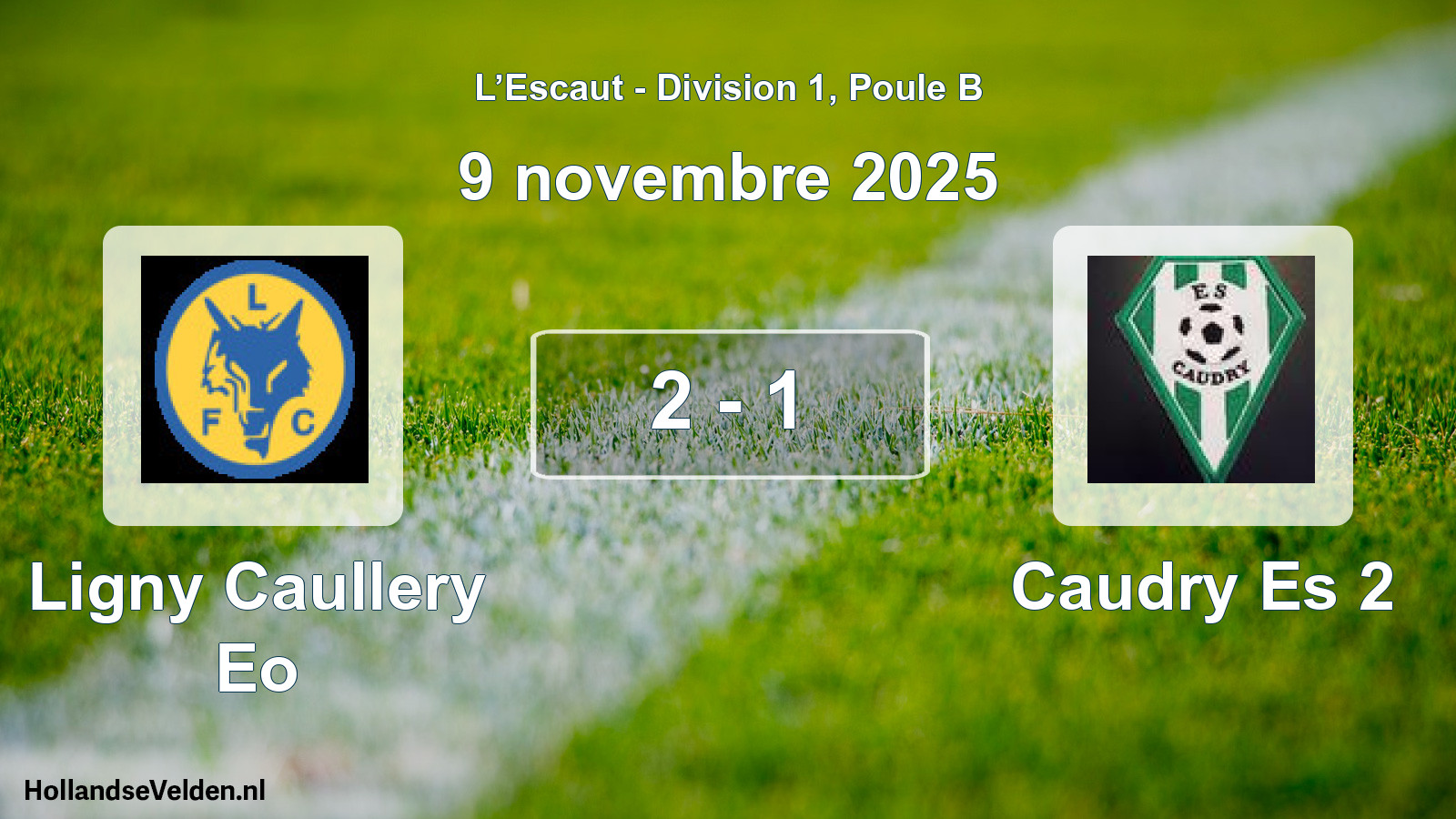 Gespeelde wedstrijd: Ligny Caullery Eo - Caudry Es 2 2 - 1 (9 november 2025)
