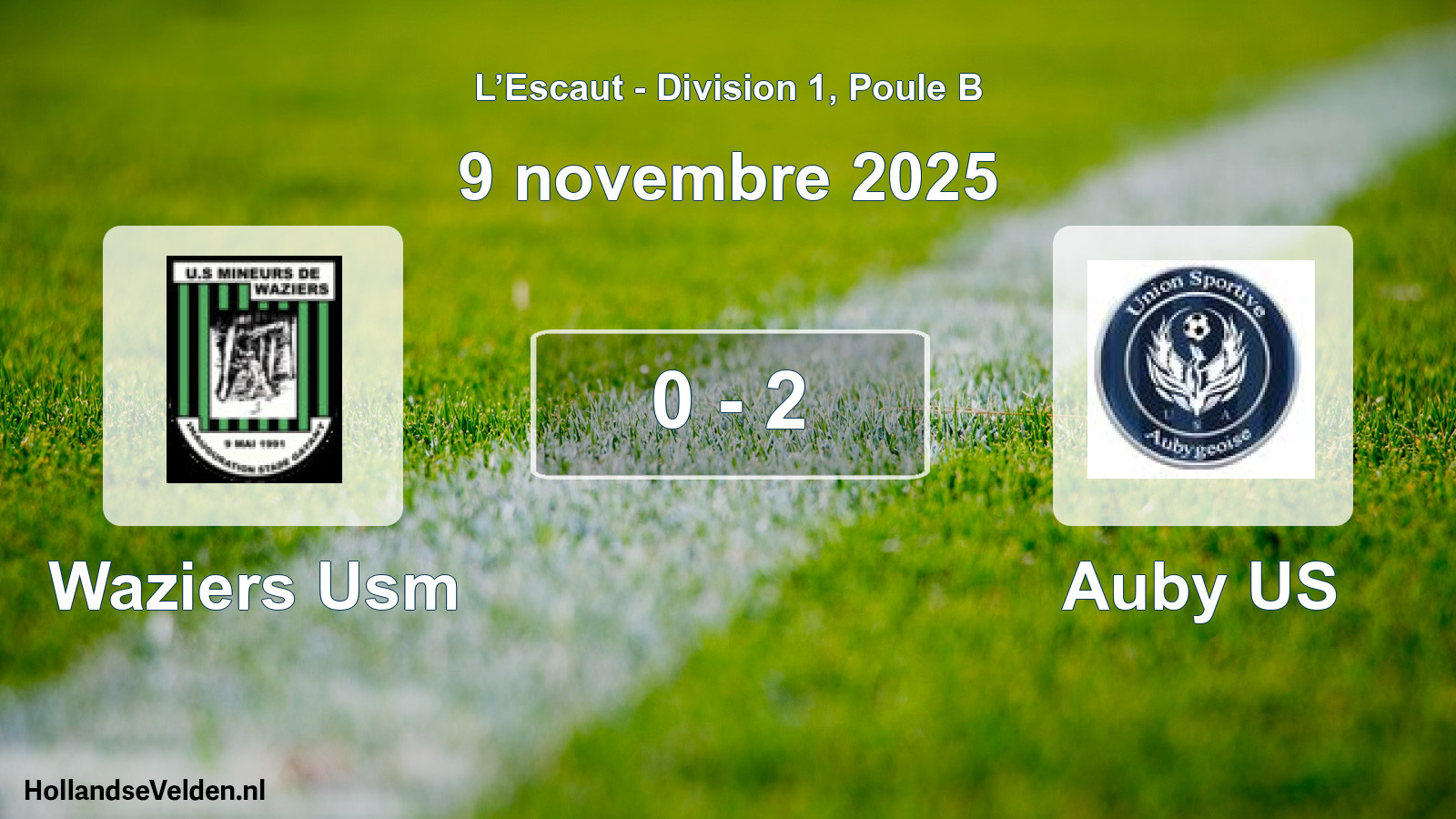 Total number of matches played: Waziers Usm - Auby US 0 - 2 (9 November 2025)