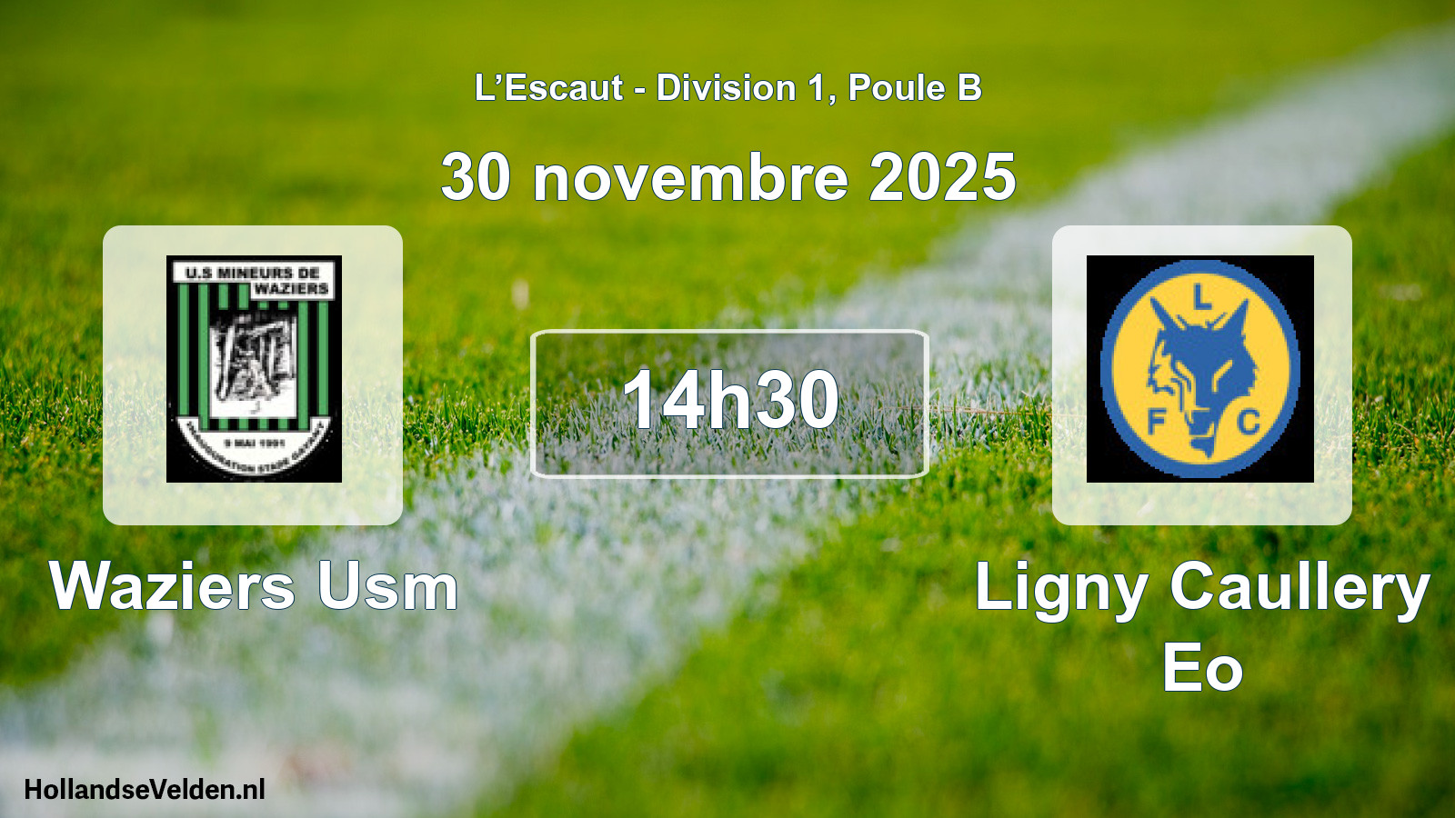 Match programmé: Waziers Usm - Ligny Caullery Eo (30 novembre 2025)