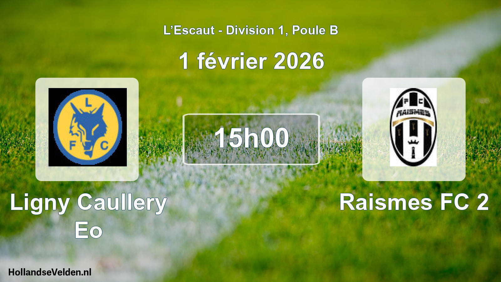 Geplande wedstrijd: Ligny Caullery Eo - Raismes FC 2 (1 februari 2026)