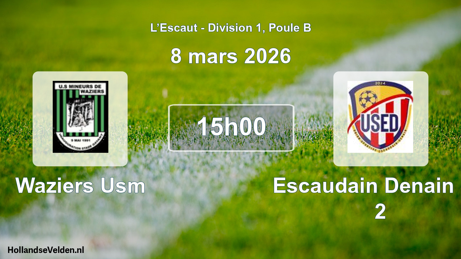 Scheduled Match: Waziers Usm - Escaudain Denain US 2 (8 March 2026)