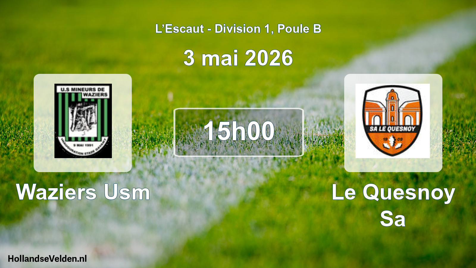 Match programmé: Waziers Usm - Le Quesnoy Sa (3 mai 2026)