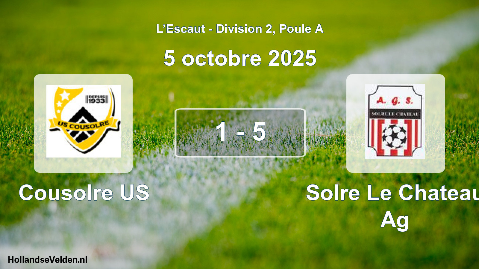 Total number of matches played: Cousolre US - Solre Le Chateau Ag 1 - 5 (5 October 2025)