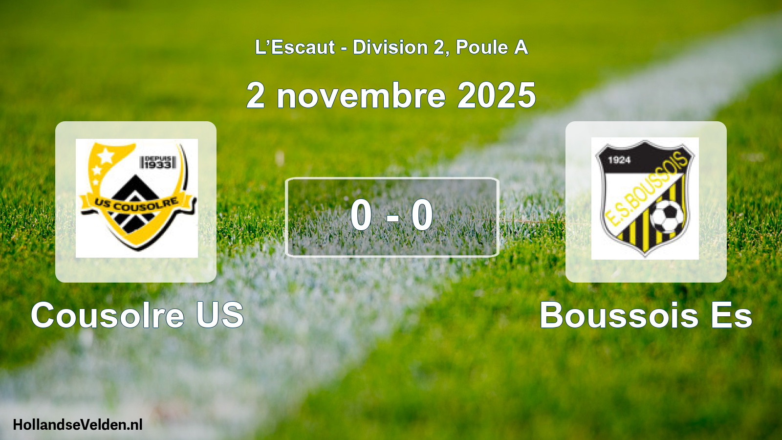 Total number of matches played: Cousolre US - Boussois Es 0 - 0 (2 November 2025)