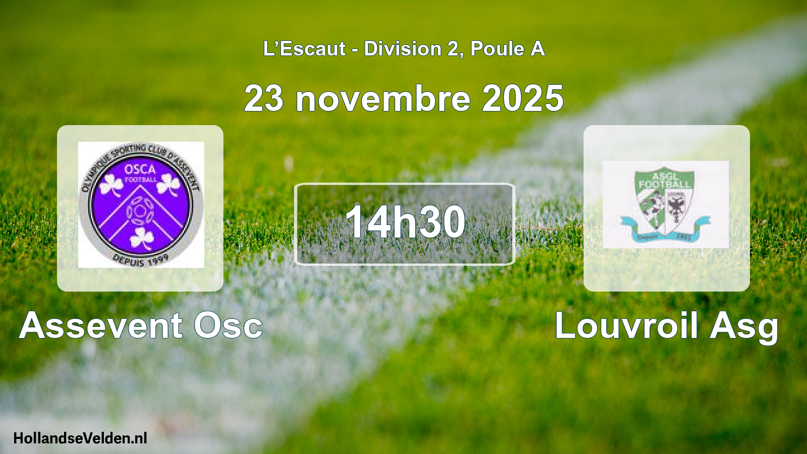 Match programmé: Assevent Osc - Louvroil Asg (23 novembre 2025)