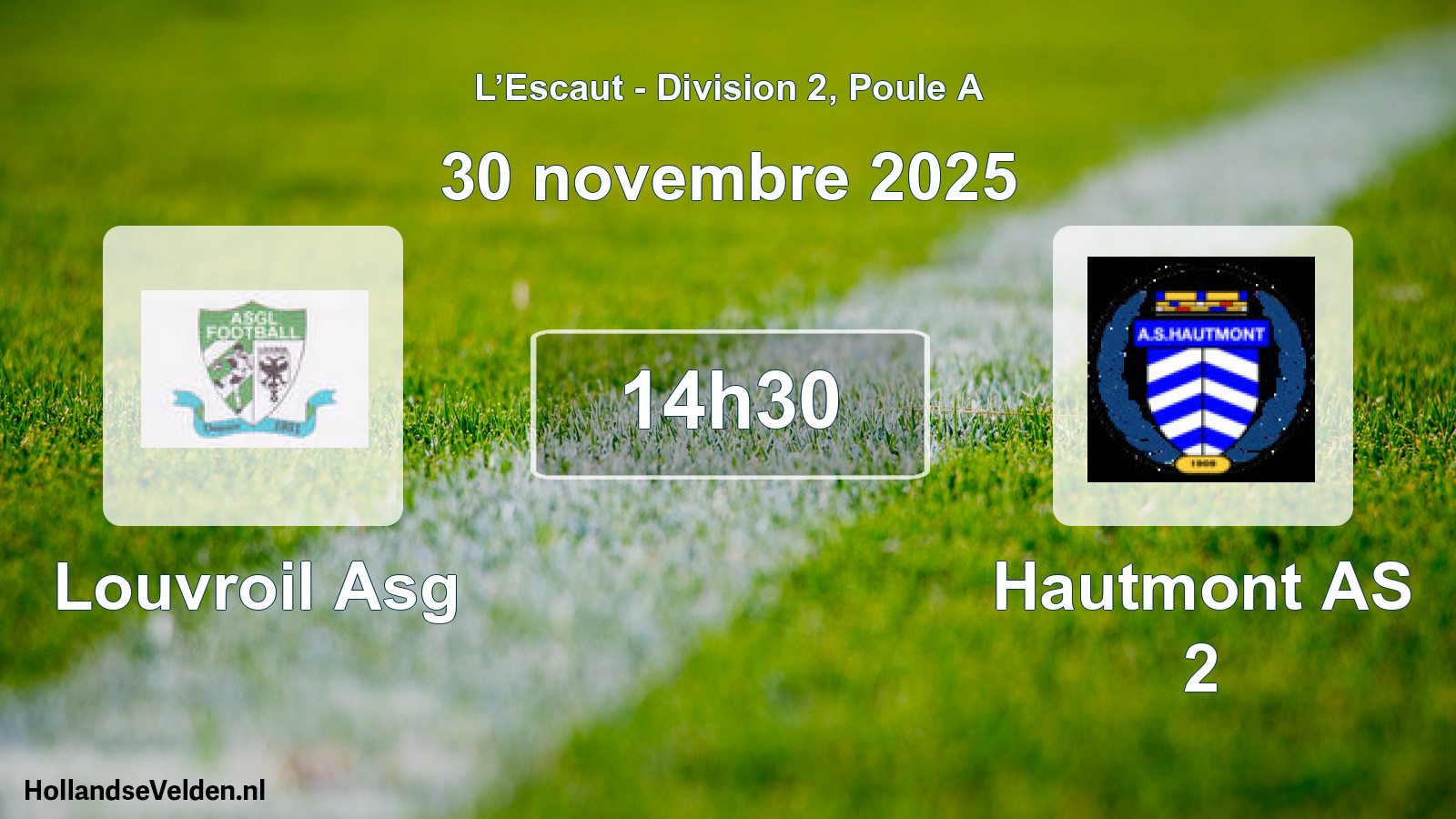 Match programmé: Louvroil Asg - Hautmont AS 2 (30 novembre 2025)