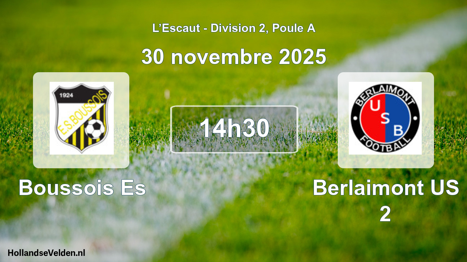 Scheduled Match: Boussois Es - Berlaimont US 2 (30 November 2025)