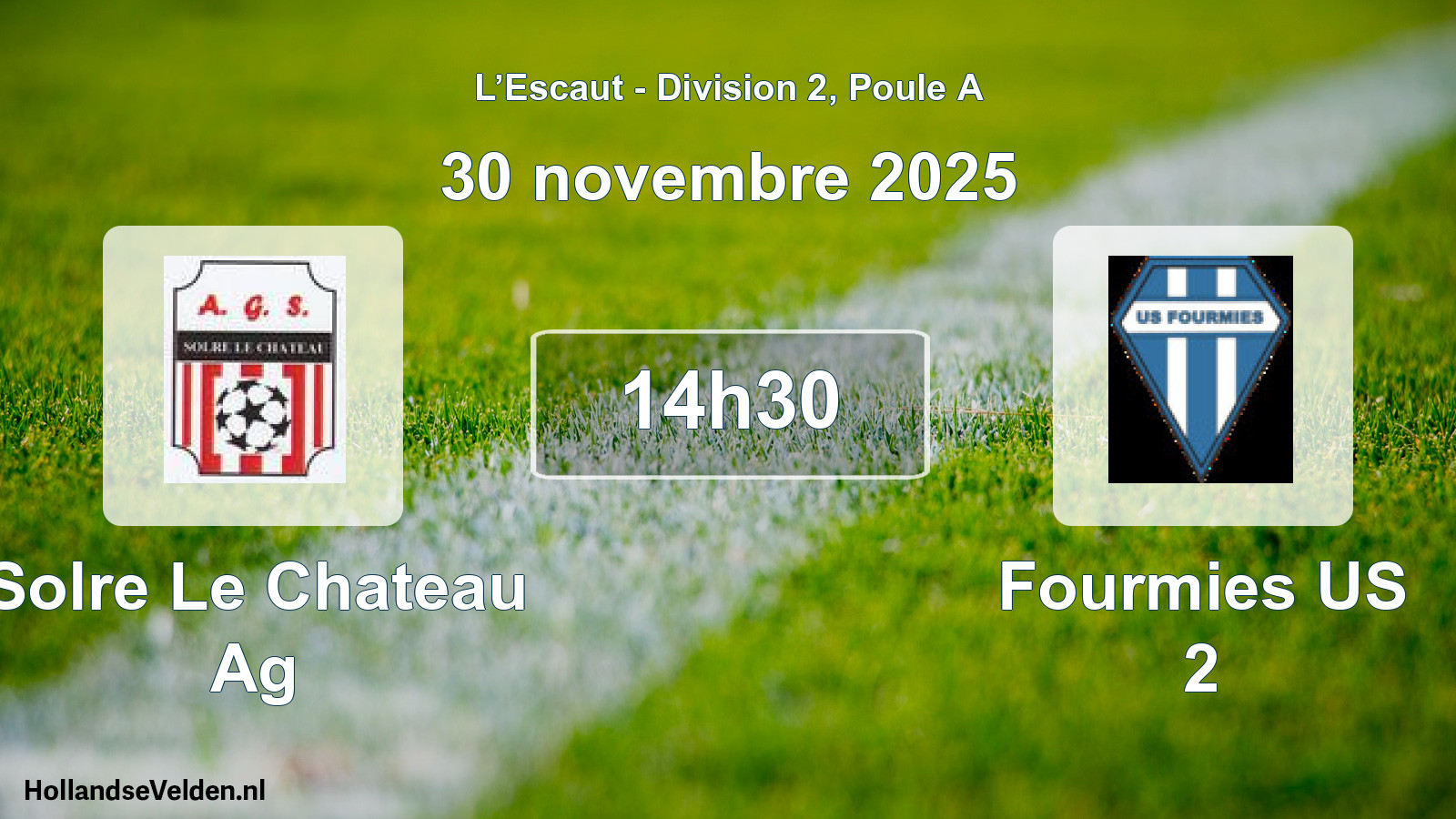 Geplande wedstrijd: Solre Le Chateau Ag - Fourmies US 2 (30 november 2025)