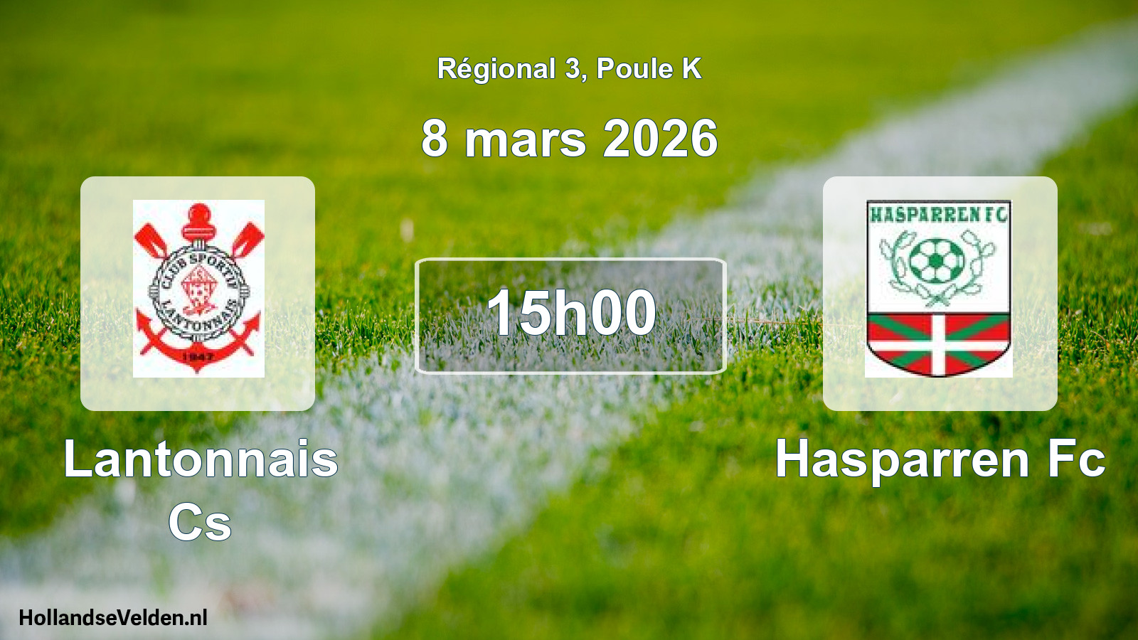 Geplande wedstrijd: Lantonnais Cs - Hasparren Fc (8 mars 2026)