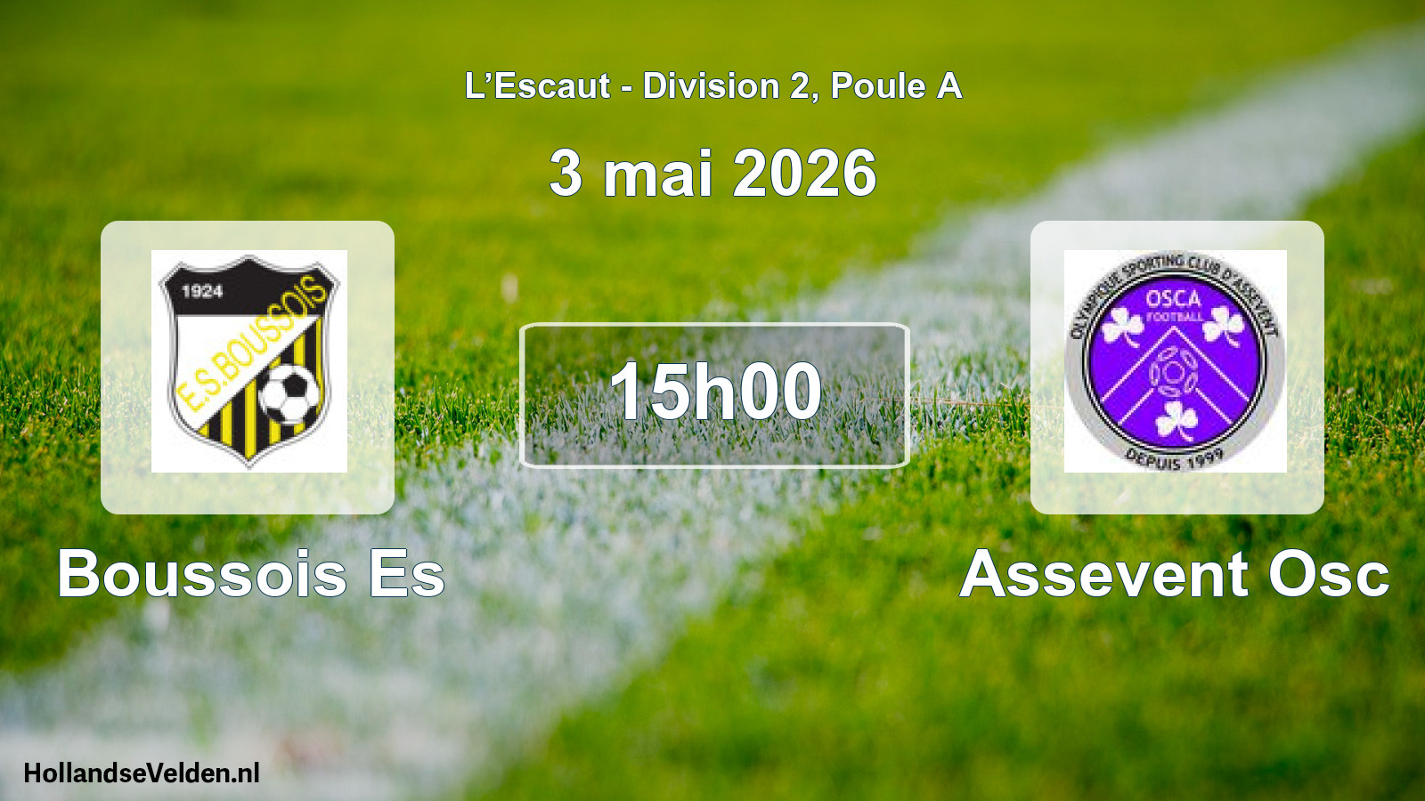 Match programmé: Boussois Es - Assevent Osc (3 mai 2026)