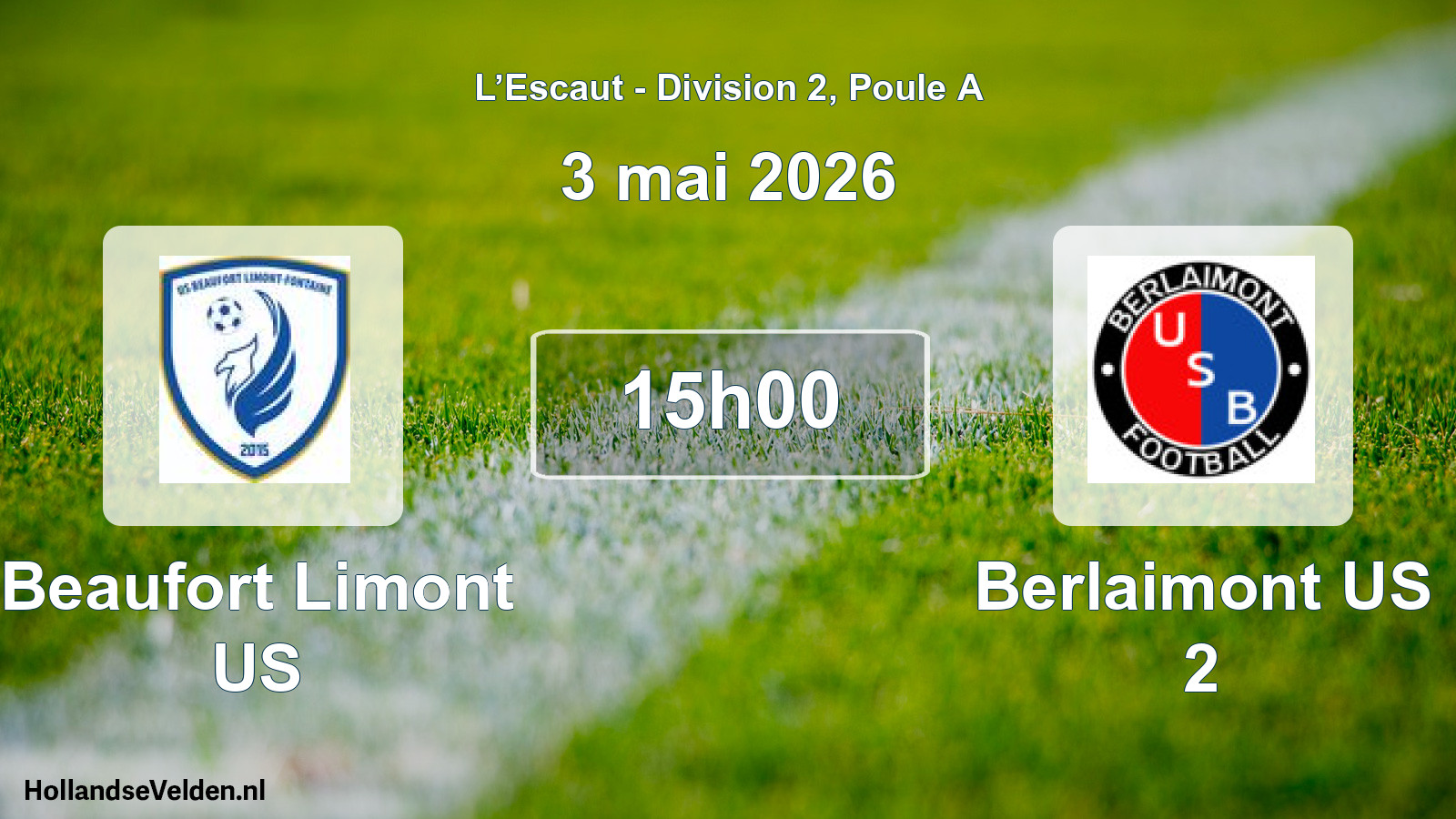 Match programmé: Beaufort Limont US - Berlaimont US 2 (3 mai 2026)