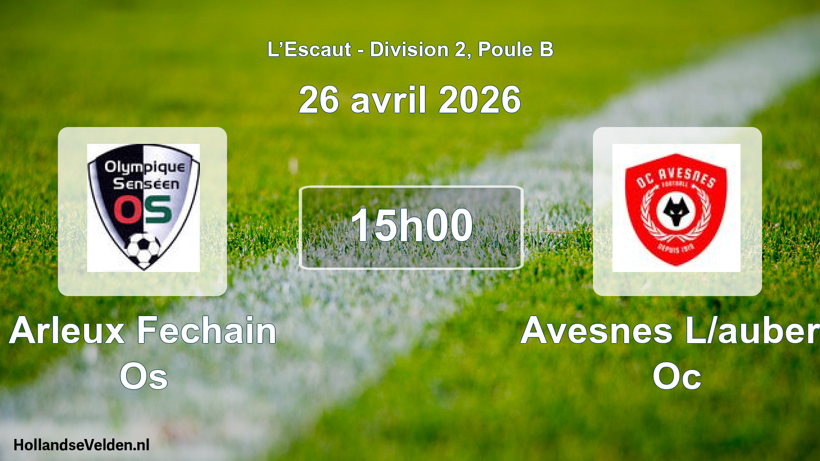 Match programmé: Arleux Fechain Os - Avesnes L/aubert Oc (26 avril 2026)