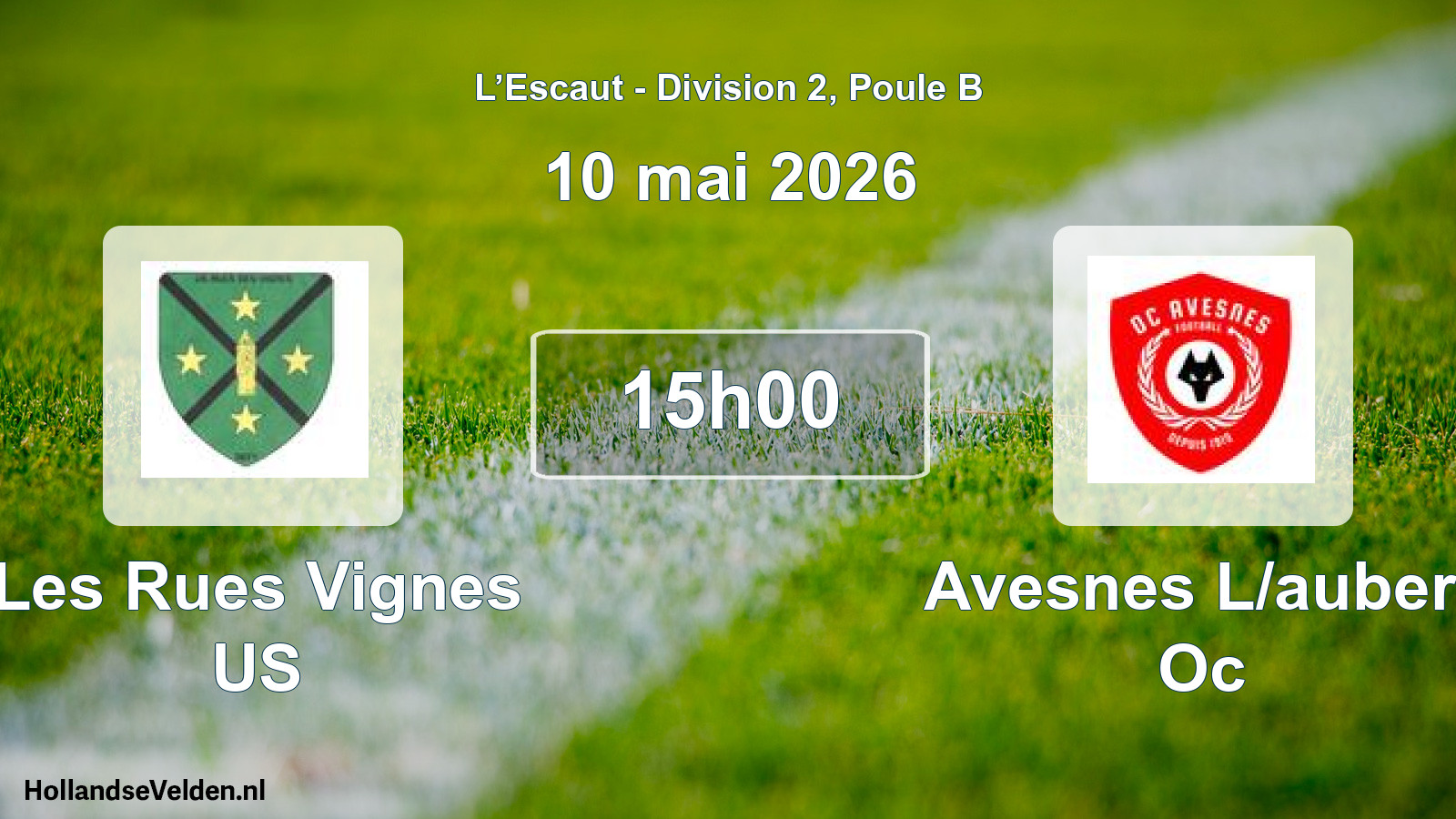Match programmé: Les Rues Vignes US - Avesnes L/aubert Oc (10 mai 2026)