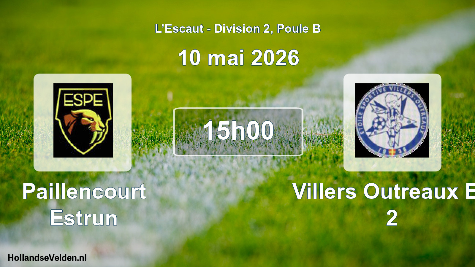 Match programmé: Paillencourt Estrun - Villers Outreaux Es 2 (10 mai 2026)